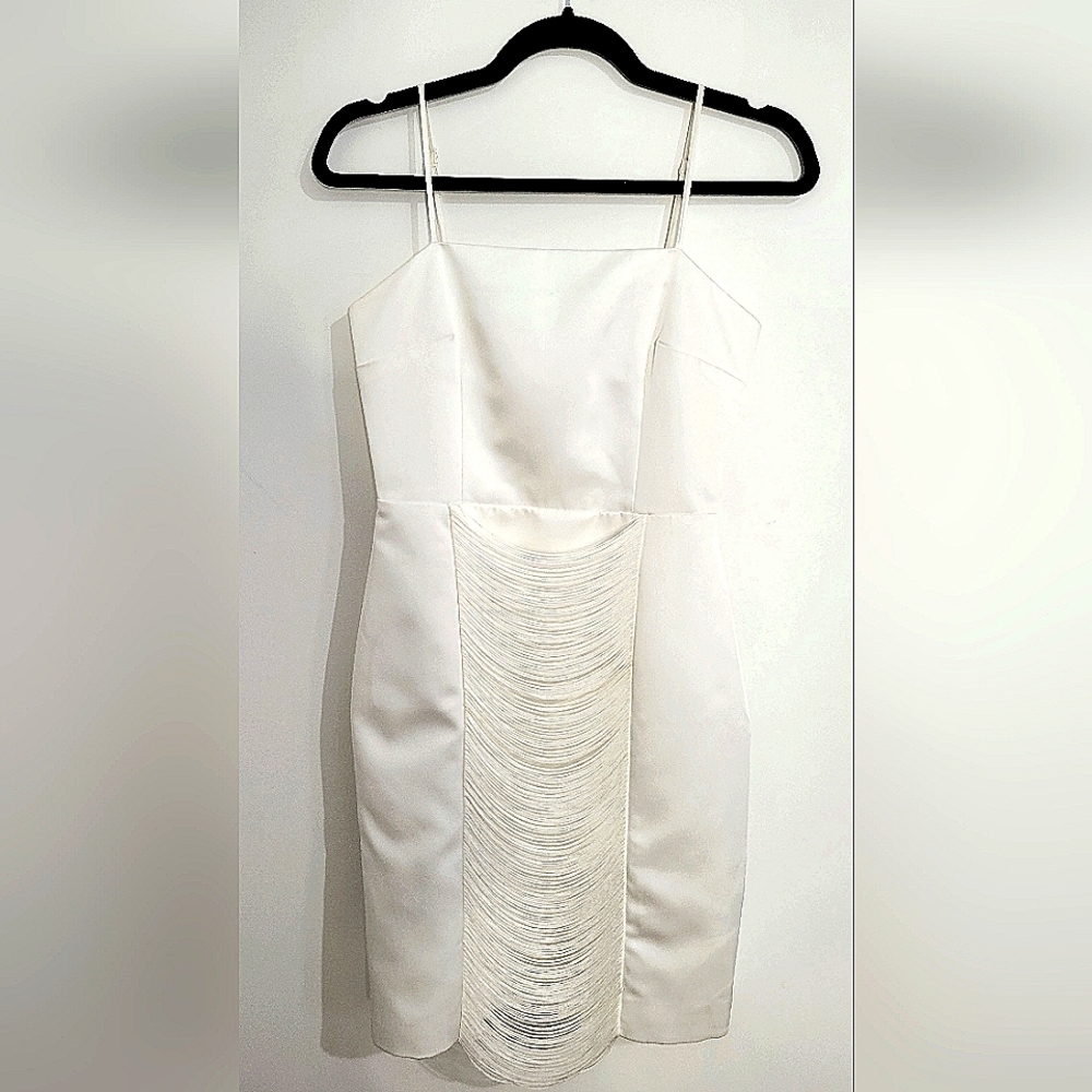 KEEPSAKE the Label White Fringe Mini Dress, Size Small